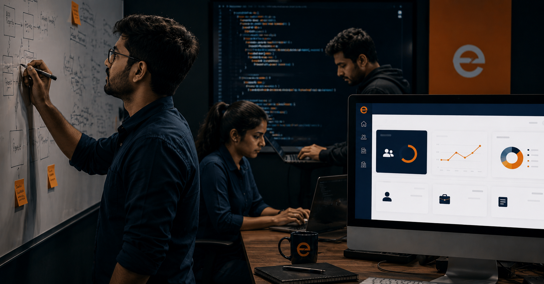 Indian engineering team working on StratEdge Globals platform 2026
